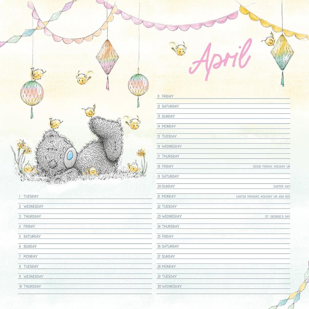 2025 Me to You Bear Classic Square Calendar Extra Image 1